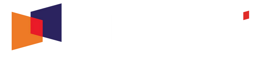 wiscom logo white